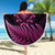 Pink African Dashiki With Aotearoa Maori Beach Blanket Paua Shell Mix Silver Fern