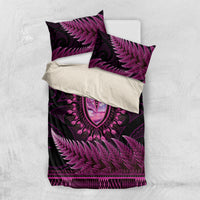 Pink African Dashiki With Aotearoa Maori Bedding Set Paua Shell Mix Silver Fern LT14 US Twin 172cm x 218cm Pink - Polynesian Pride