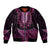 Pink African Dashiki With Aotearoa Maori Bomber Jacket Paua Shell Mix Silver Fern