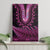 Pink African Dashiki With Aotearoa Maori Canvas Wall Art Paua Shell Mix Silver Fern