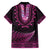 Pink African Dashiki With Aotearoa Maori Family Matching Puletasi and Hawaiian Shirt Paua Shell Mix Silver Fern