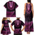 Pink African Dashiki With Aotearoa Maori Family Matching Tank Maxi Dress and Hawaiian Shirt Paua Shell Mix Silver Fern