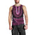 Pink African Dashiki With Aotearoa Maori Men Tank Top Paua Shell Mix Silver Fern