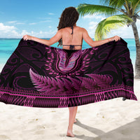 Pink African Dashiki With Aotearoa Maori Sarong Paua Shell Mix Silver Fern LT14 - Polynesian Pride