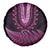 Pink African Dashiki With Aotearoa Maori Spare Tire Cover Paua Shell Mix Silver Fern