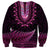 Pink African Dashiki With Aotearoa Maori Sweatshirt Paua Shell Mix Silver Fern