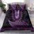 Purple African Dashiki With Aotearoa Maori Bedding Set Paua Shell Mix Silver Fern