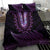 Purple African Dashiki With Aotearoa Maori Bedding Set Paua Shell Mix Silver Fern