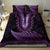 Purple African Dashiki With Aotearoa Maori Bedding Set Paua Shell Mix Silver Fern