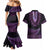 Purple African Dashiki With Aotearoa Maori Couples Matching Mermaid Dress and Hawaiian Shirt Paua Shell Mix Silver Fern