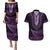 Purple African Dashiki With Aotearoa Maori Couples Matching Puletasi and Hawaiian Shirt Paua Shell Mix Silver Fern