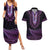 Purple African Dashiki With Aotearoa Maori Couples Matching Summer Maxi Dress and Hawaiian Shirt Paua Shell Mix Silver Fern