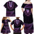 Purple African Dashiki With Aotearoa Maori Family Matching Off Shoulder Maxi Dress and Hawaiian Shirt Paua Shell Mix Silver Fern