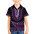 Purple African Dashiki With Aotearoa Maori Family Matching Off Shoulder Short Dress and Hawaiian Shirt Paua Shell Mix Silver Fern