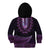 Purple African Dashiki With Aotearoa Maori Kid Hoodie Paua Shell Mix Silver Fern