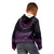 Purple African Dashiki With Aotearoa Maori Kid Hoodie Paua Shell Mix Silver Fern