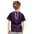 Purple African Dashiki With Aotearoa Maori Kid T Shirt Paua Shell Mix Silver Fern