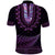 Purple African Dashiki With Aotearoa Maori Polo Shirt Paua Shell Mix Silver Fern