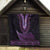 Purple African Dashiki With Aotearoa Maori Quilt Paua Shell Mix Silver Fern