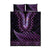 Purple African Dashiki With Aotearoa Maori Quilt Bed Set Paua Shell Mix Silver Fern