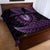 Purple African Dashiki With Aotearoa Maori Quilt Bed Set Paua Shell Mix Silver Fern