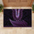 Purple African Dashiki With Aotearoa Maori Rubber Doormat Paua Shell Mix Silver Fern