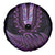 Purple African Dashiki With Aotearoa Maori Spare Tire Cover Paua Shell Mix Silver Fern