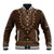 Brown African Dashiki With Tonga Ngatu Pattern Baseball Jacket