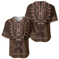 Brown African Dashiki With Tonga Ngatu Pattern Baseball Jersey LT14 - Polynesian Pride
