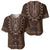 Brown African Dashiki With Tonga Ngatu Pattern Baseball Jersey