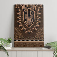 Brown African Dashiki With Tonga Ngatu Pattern Canvas Wall Art LT14 - Polynesian Pride
