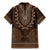 Brown African Dashiki With Tonga Ngatu Pattern Family Matching Mermaid Dress and Hawaiian Shirt