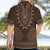 Brown African Dashiki With Tonga Ngatu Pattern Hawaiian Shirt