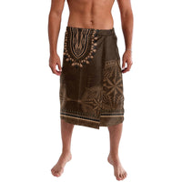 Brown African Dashiki With Tonga Ngatu Pattern Lavalava LT14 Brown - Polynesian Pride