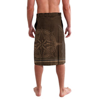 Brown African Dashiki With Tonga Ngatu Pattern Lavalava LT14 - Polynesian Pride