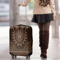Brown African Dashiki With Tonga Ngatu Pattern Luggage Cover LT14 - Polynesian Pride