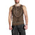 Brown African Dashiki With Tonga Ngatu Pattern Men Tank Top