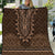 Brown African Dashiki With Tonga Ngatu Pattern Quilt