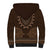 Brown African Dashiki With Tonga Ngatu Pattern Sherpa Hoodie