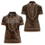 Brown African Dashiki With Tonga Ngatu Pattern Women Polo Shirt