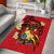 Personalised Tonga Emancipation Day Area Rug Tongan Ngatu Pattern - Red Version