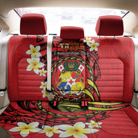 Personalised Tonga Emancipation Day Back Car Seat Cover Tongan Ngatu Pattern - Red Version LT14 - Polynesian Pride