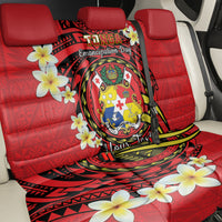 Personalised Tonga Emancipation Day Back Car Seat Cover Tongan Ngatu Pattern - Red Version LT14 - Polynesian Pride