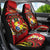 Personalised Tonga Emancipation Day Car Seat Cover Tongan Ngatu Pattern - Red Version