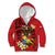 Personalised Tonga Emancipation Day Kid Hoodie Tongan Ngatu Pattern - Red Version