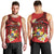 Personalised Tonga Emancipation Day Men Tank Top Tongan Ngatu Pattern - Red Version