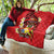 Personalised Tonga Emancipation Day Quilt Tongan Ngatu Pattern - Red Version