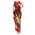 Personalised Tonga Emancipation Day Tank Maxi Dress Tongan Ngatu Pattern - Red Version