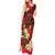 Personalised Tonga Emancipation Day Tank Maxi Dress Tongan Ngatu Pattern - Red Version