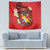 Personalised Tonga Emancipation Day Tapestry Tongan Ngatu Pattern - Red Version